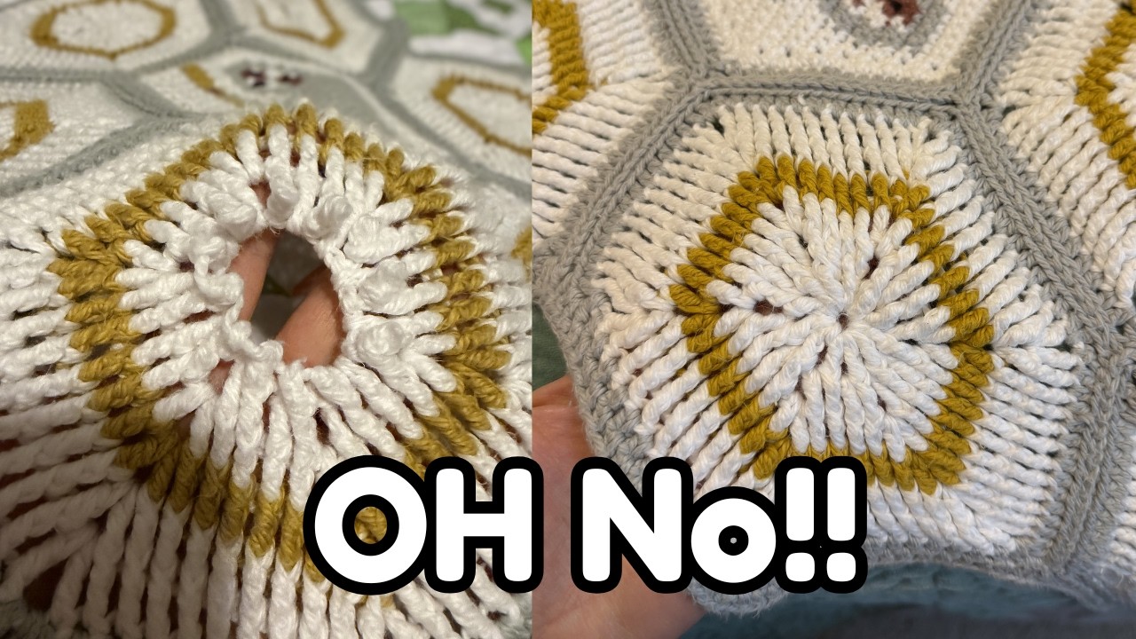 How To Repair a Loose Magic Ring in a Granny Square or Hexi