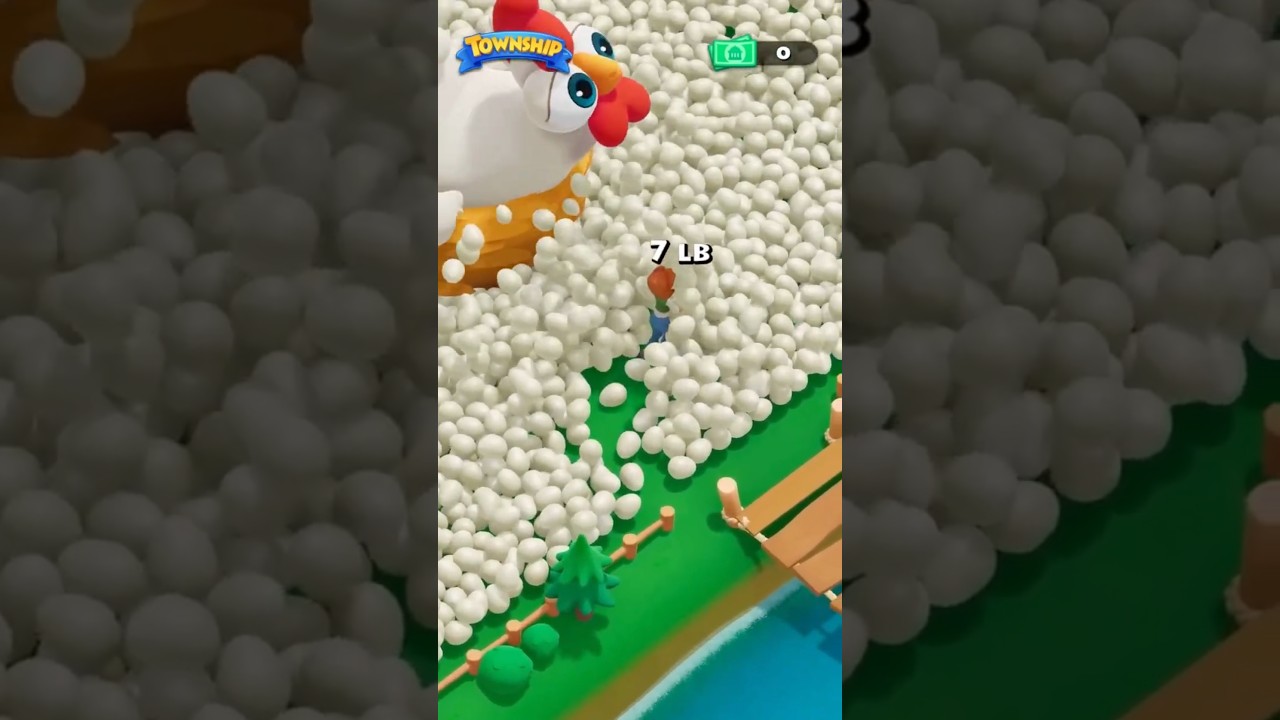 I Found the BIGGEST Egg Farm in Township 😳 #shorts #games #township