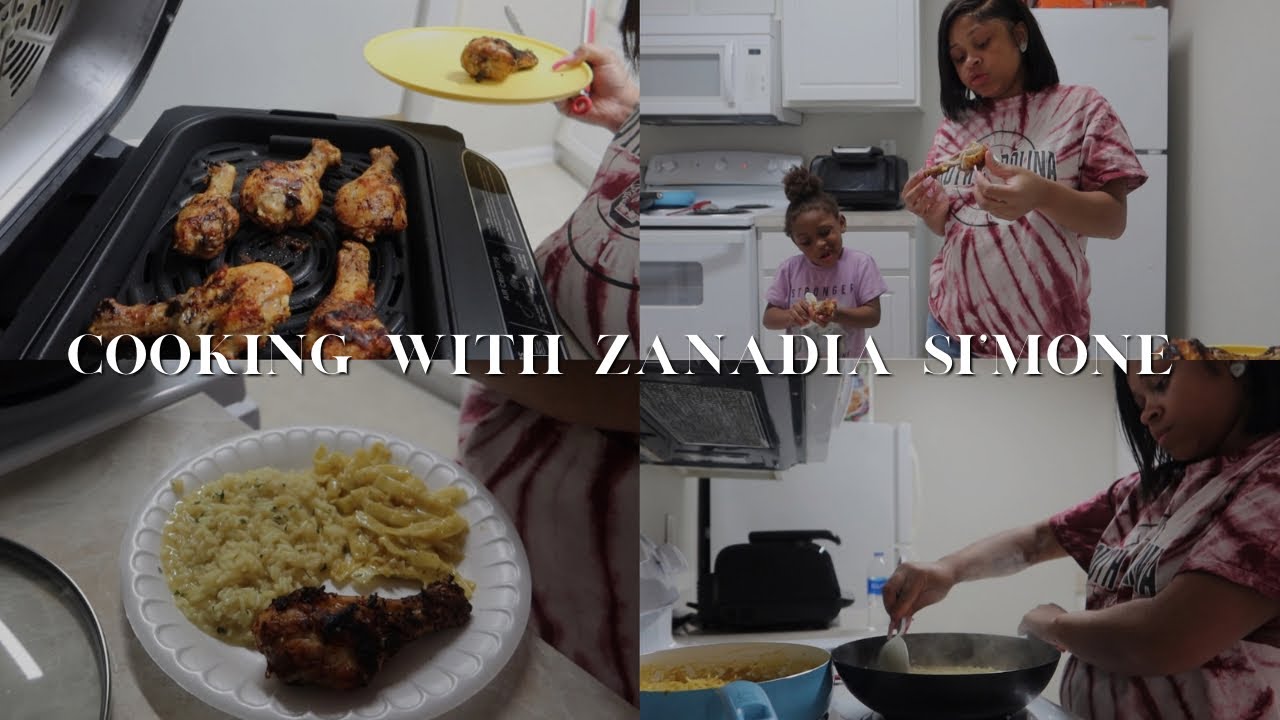 COOKING WITH ZANADIA SIMONE👩🏽‍🍳| grilled chicken + rice pilaf | Simple & Easy |