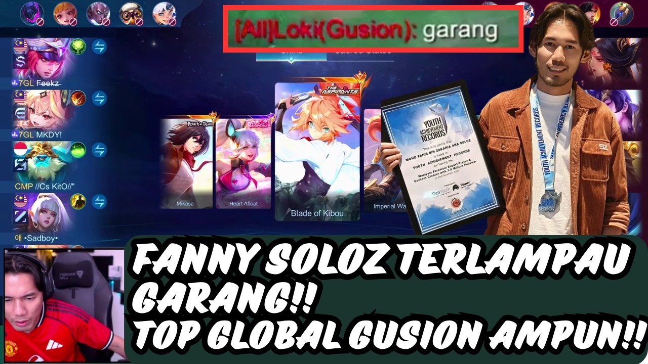 FANNY SOLOZ TERLAMPAU GARANG!! TOP GLOBAL GUSION AMPUN!!