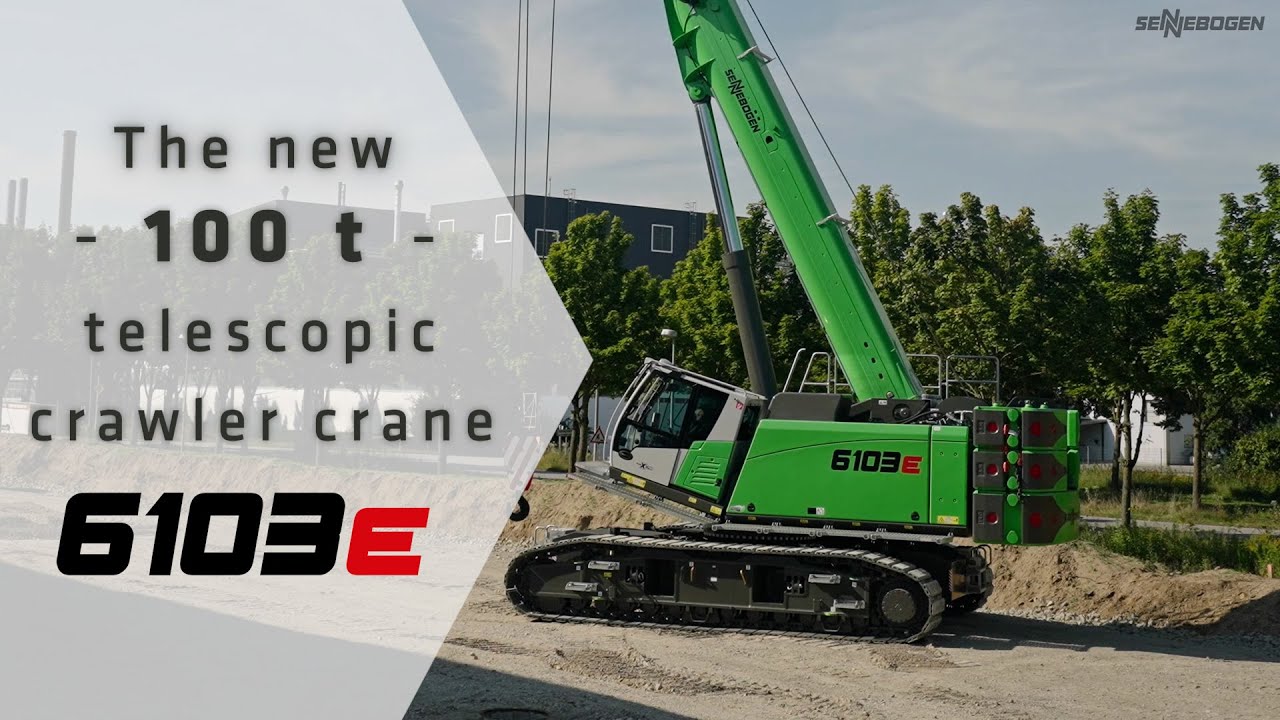 The NEW 100 t telescopic crawler crane: the SENNEBOGEN 6103 E (English)