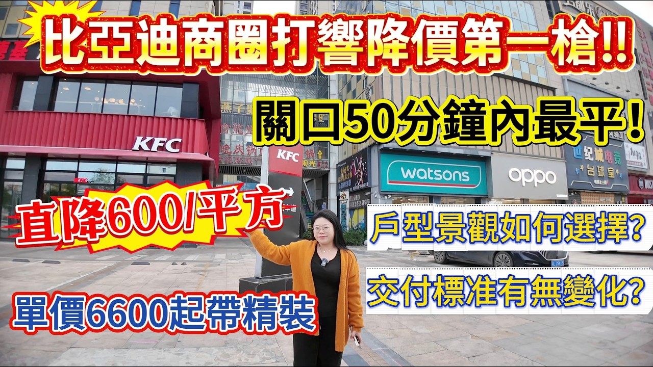 惠州樓盤 ▏比亞迪商圈打響降價第一槍💣 ▏關口50分鐘內最平❗ ▏直降600/平方 ▏單價6600起帶精裝🎉 ▏戶型景觀如何選擇❓ ▏交付標准有無變化❓#泰豐牧馬湖 #泰豐金鳳園 #惠州樓盤 #大亞灣
