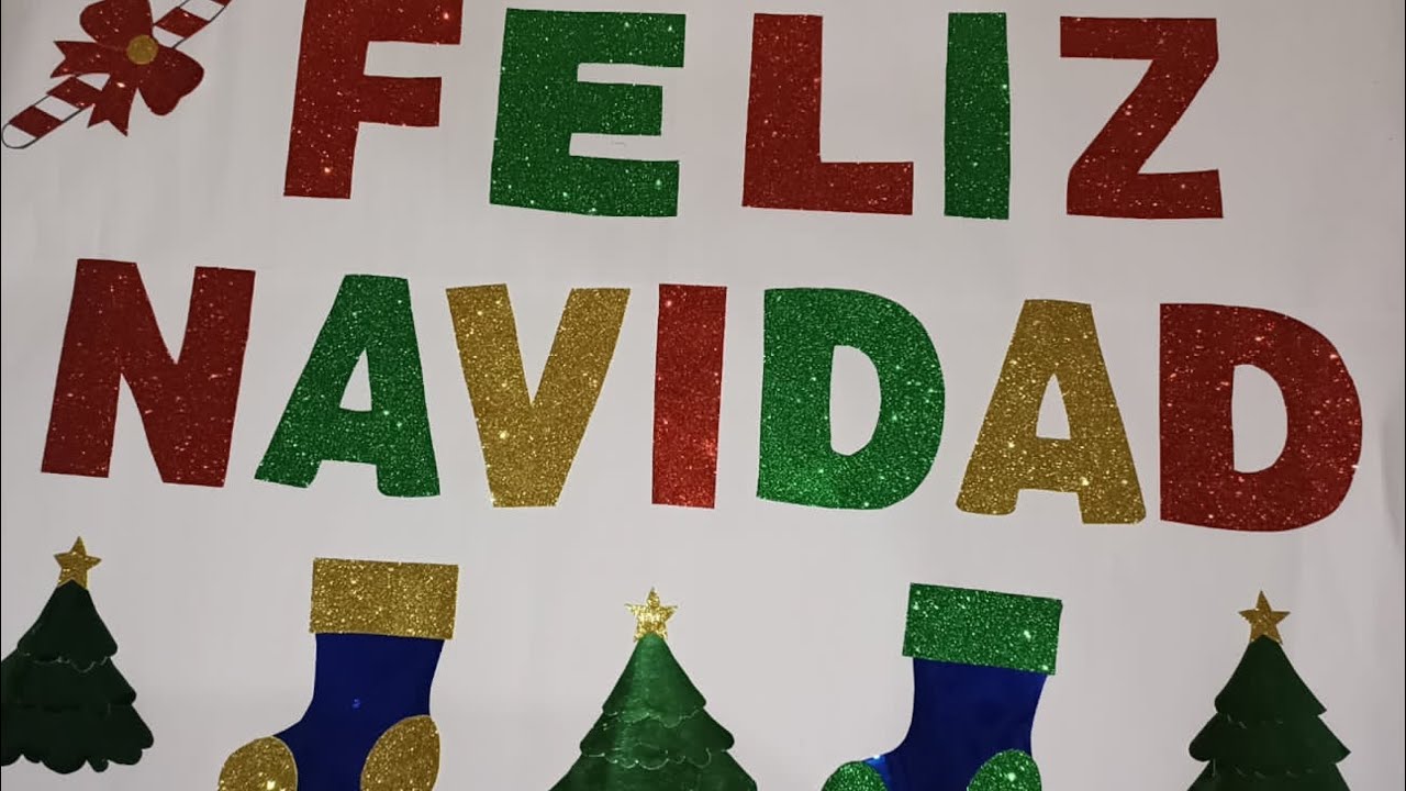Cómo hacer Cartel de Navidad hecho a mano