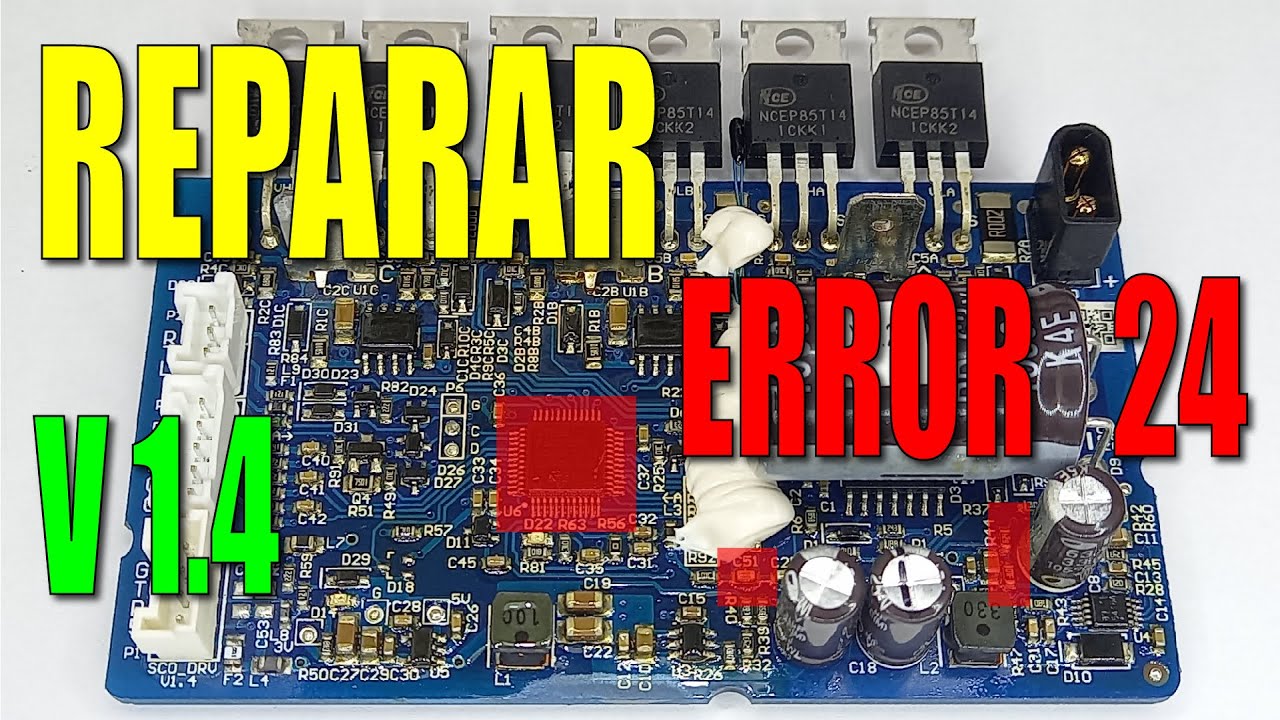 ERROR 24 en controlador V1.4 de scooter M365. DIAGNÓSTICO COMPLETO Y REPARACIÓN !!!