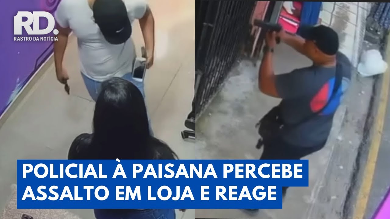 Policial Civil Reage a Assalto em Loja de Celulares  em SP | Rastro da Not&iacute;cia