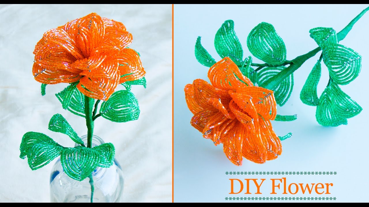 How to make rose flower|flower making for home decor |home decoration items|Beads art\vineeta mishra