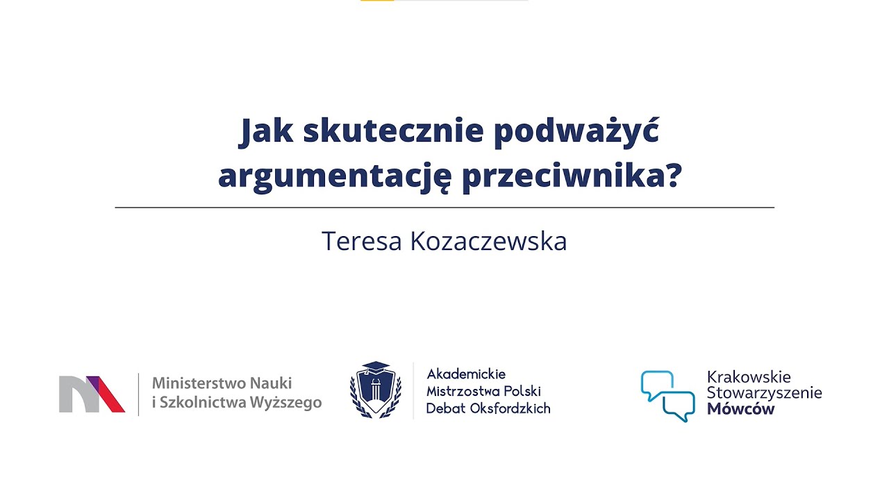 Skuteczna kontrargumentacja. Tłumaczy Teresa Kozaczewska