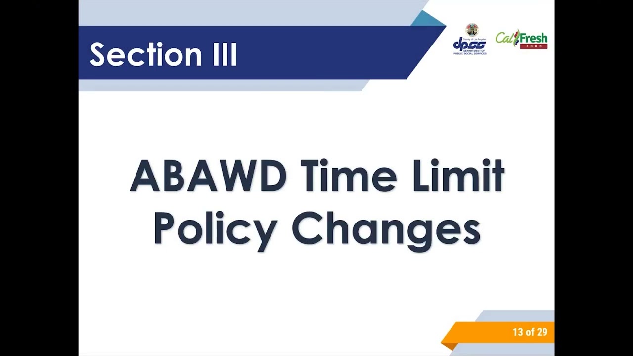 CalFresh Changes Due to H.R. 1