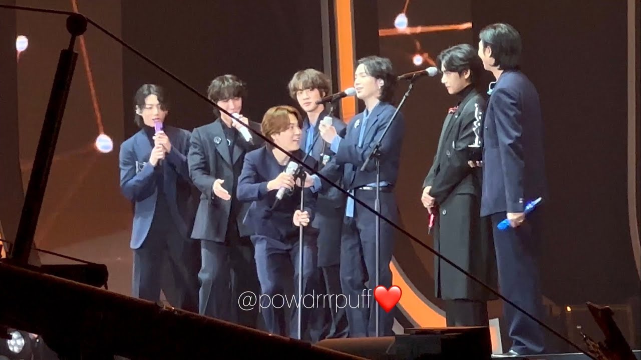 221008 - FANCAM - 2022 TMA Daesang Award Speech - BTS @ TMA (The Fact Music Awards) - HD 직캠