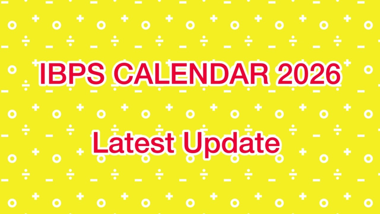IBPS Calendar 2026.....Latest Update on Banking Exam...#exampreparation #ibpsrrbpo #ibps 