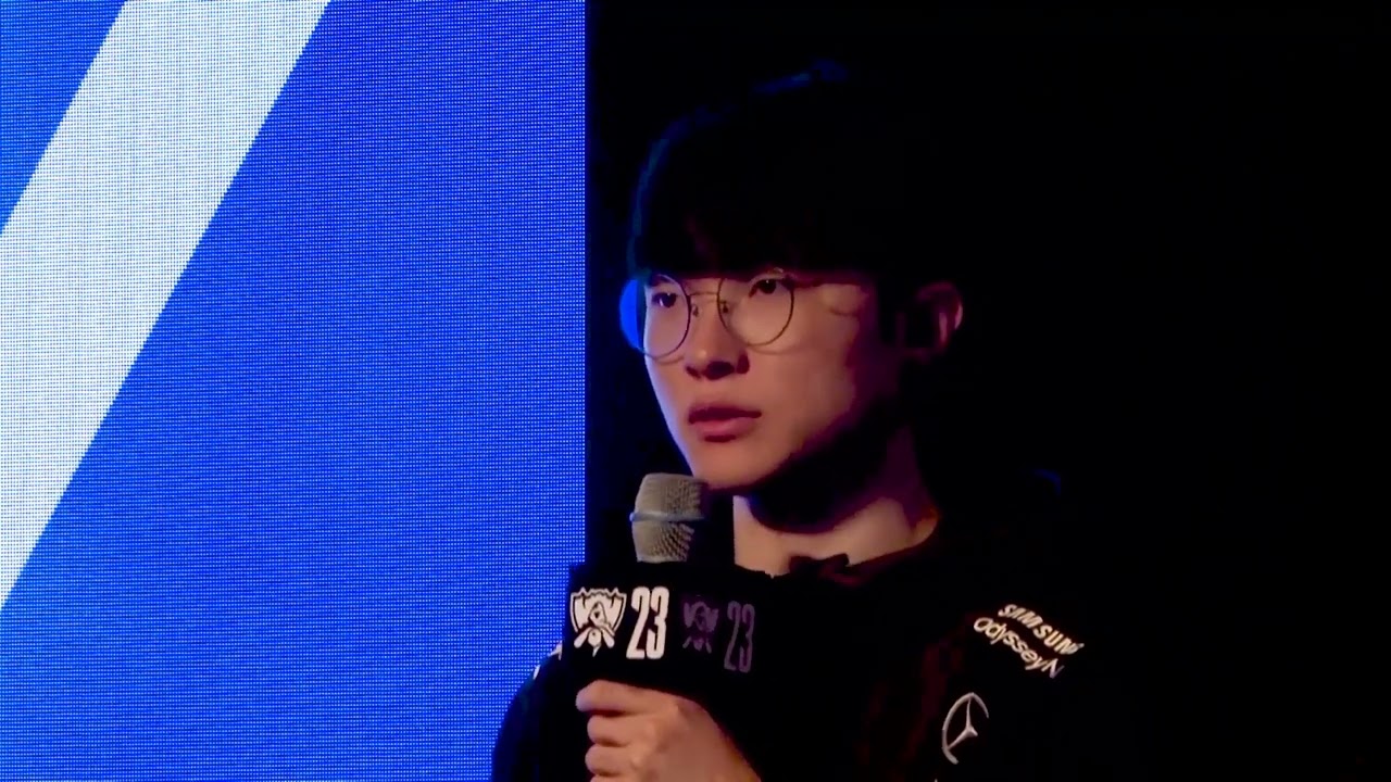 Esports superstar 'Faker' attends press conference for League of Legends World Championship｜WBG｜T1