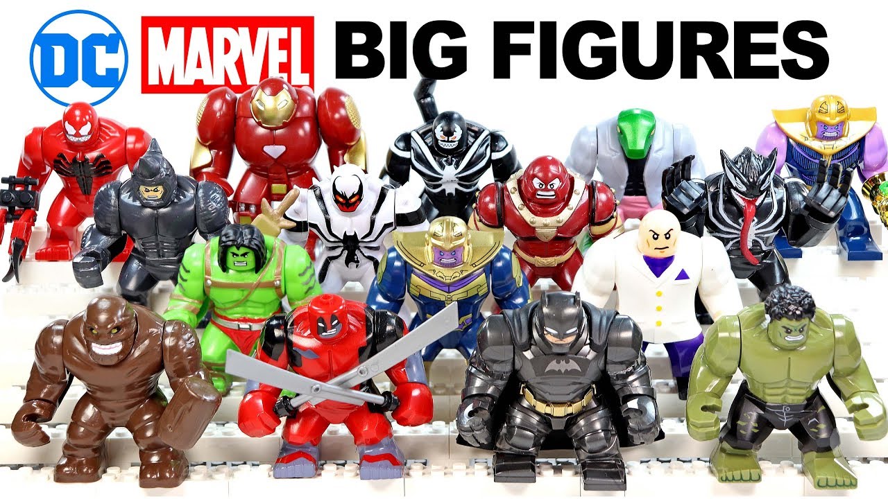 Venom Hulkbuster Thanos Armored Batman Avengers Marvel & DC Unofficial LEGO Big Figures Set 1