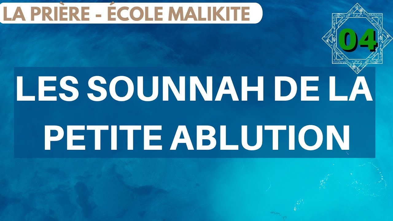 Les sounnah de la petite ablution - école malikite