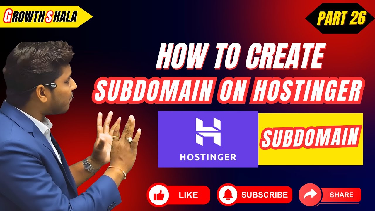 How to Create a Subdomain in Hostinger hPanel | Hostinger setup: How to Add a Subdomain Easily #26