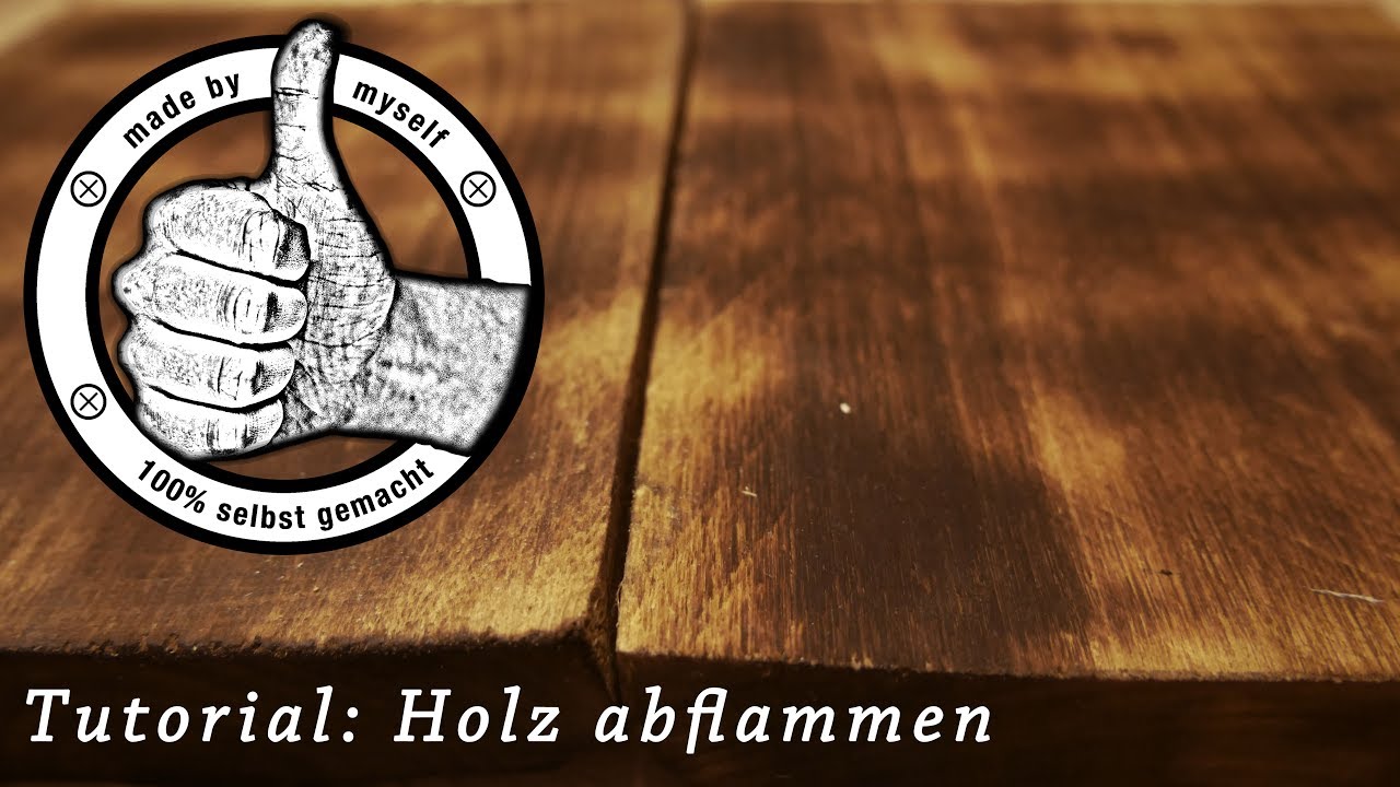 Paletten Holz flammen abflammen fl&auml;mmen k&uuml;nstlich altern flaming wood DIY antik Vintage (ENG SUB)