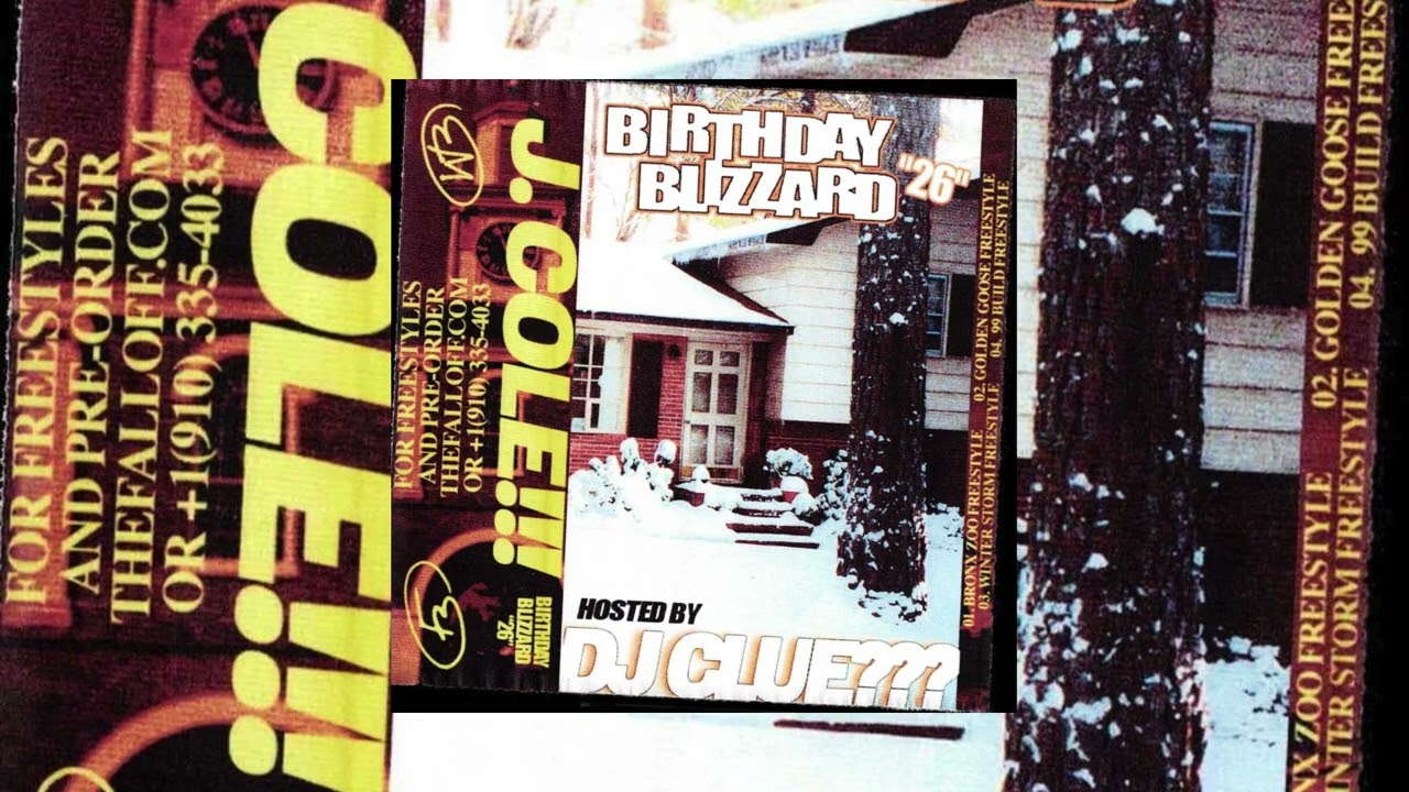 J Cole -Birthday Blizzard |  The Fall Off | Hosted by DJ Clue | 4 Freestyles |