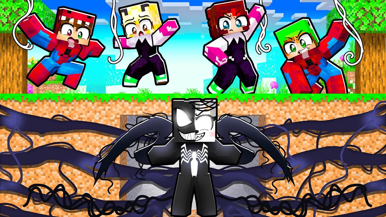 ¡CAZADORES vs VENOM en Minecraft! 😱🔪