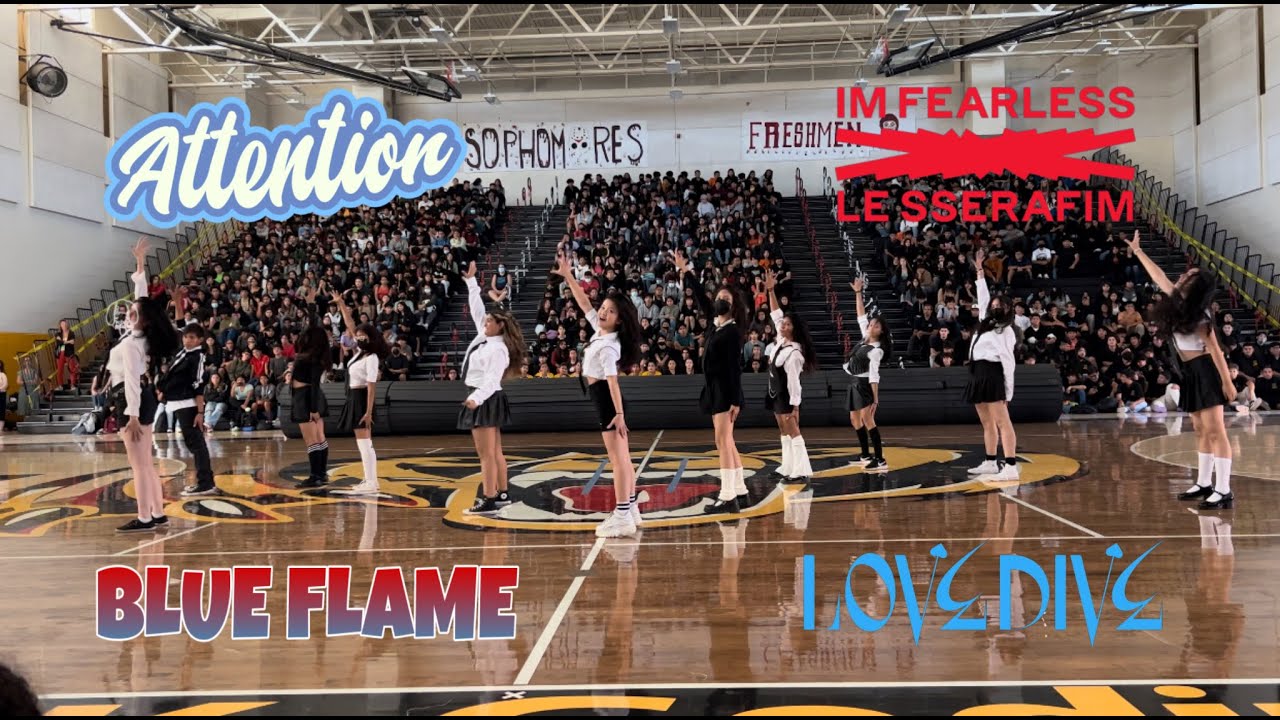 [KPOP IN SCHOOL] GFHS| Les Sserafim (Blue Flame & FEARLESS) | NEWJEANS (Attention) | IVE (Love Dive)
