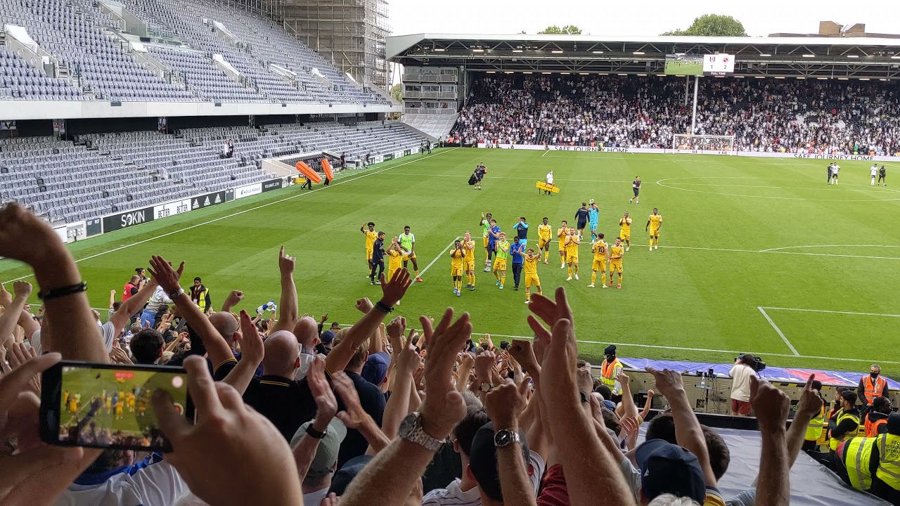 Reading Fans Celebrate A Terrific Away Win At Fulham