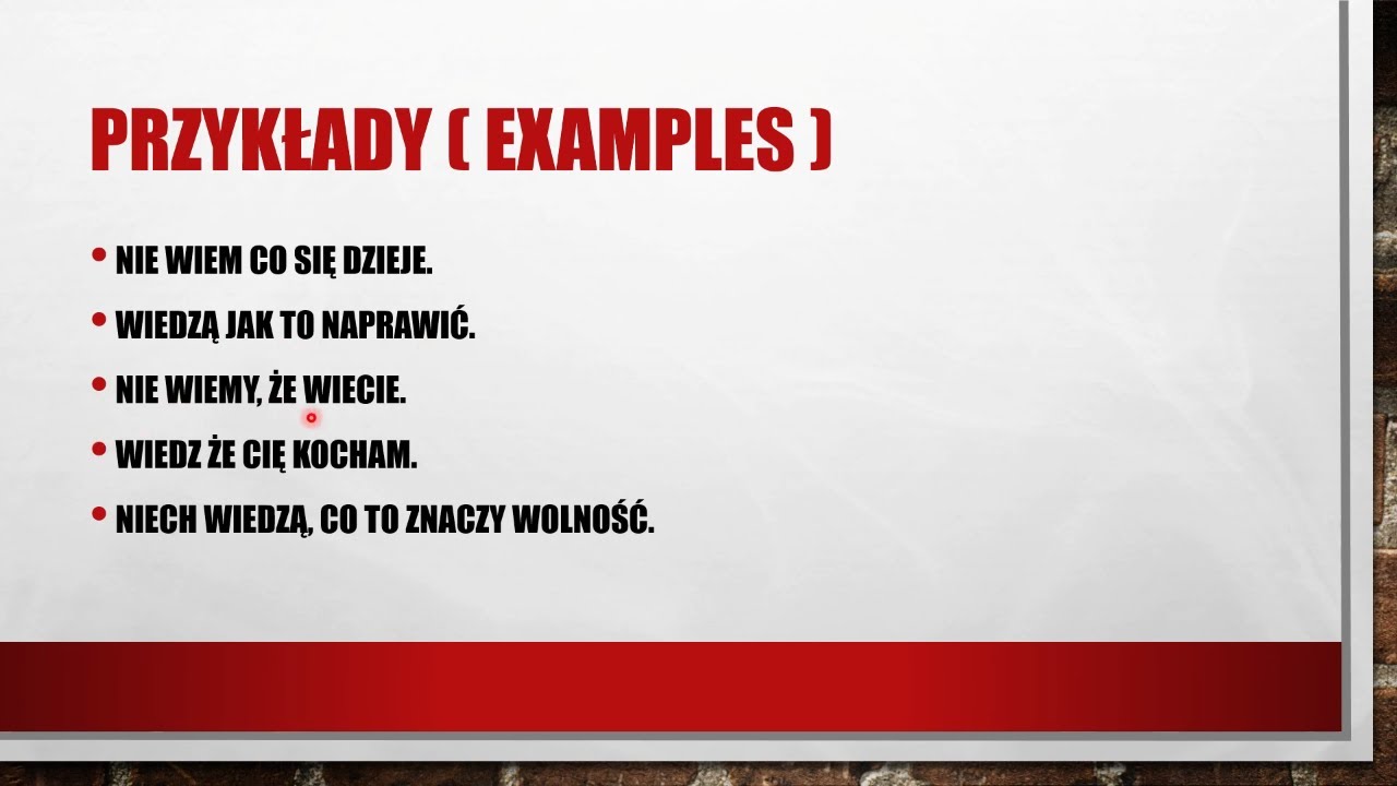 Important Polish words - wiedzieć - learn Polish language