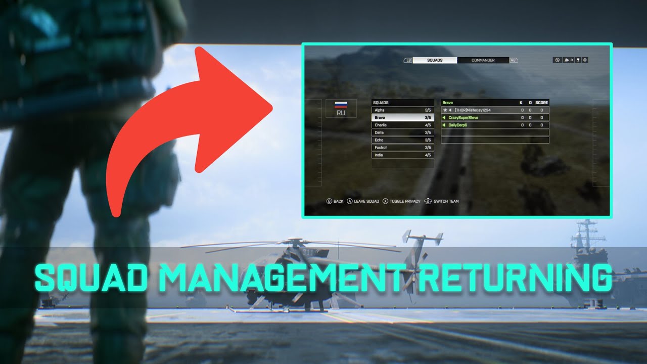 Squad Management Returns to Battlefield