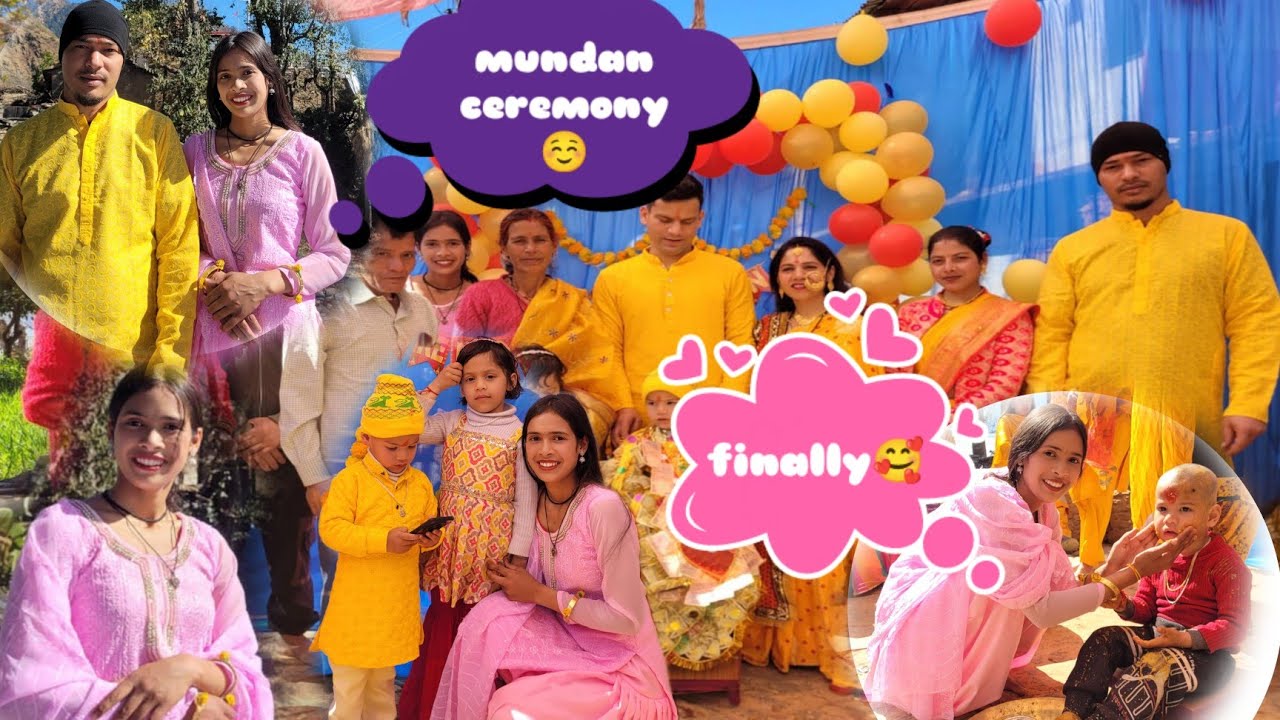 भतीजे की मुंडन सेरेमनी🥰||finally yuvi ka mundan ho gya||@AmitRawatUk13Vlog