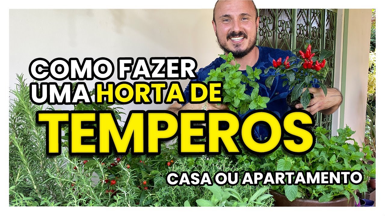 Como fazer uma MINI HORTA de TEMPEROS em casa ou apartamento