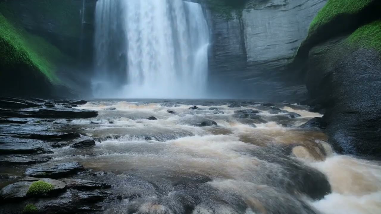 Deep Sleep Music 🌙 Tibetan Flute & Piano with Waterfall Sounds | Relaxing Nature Meditation