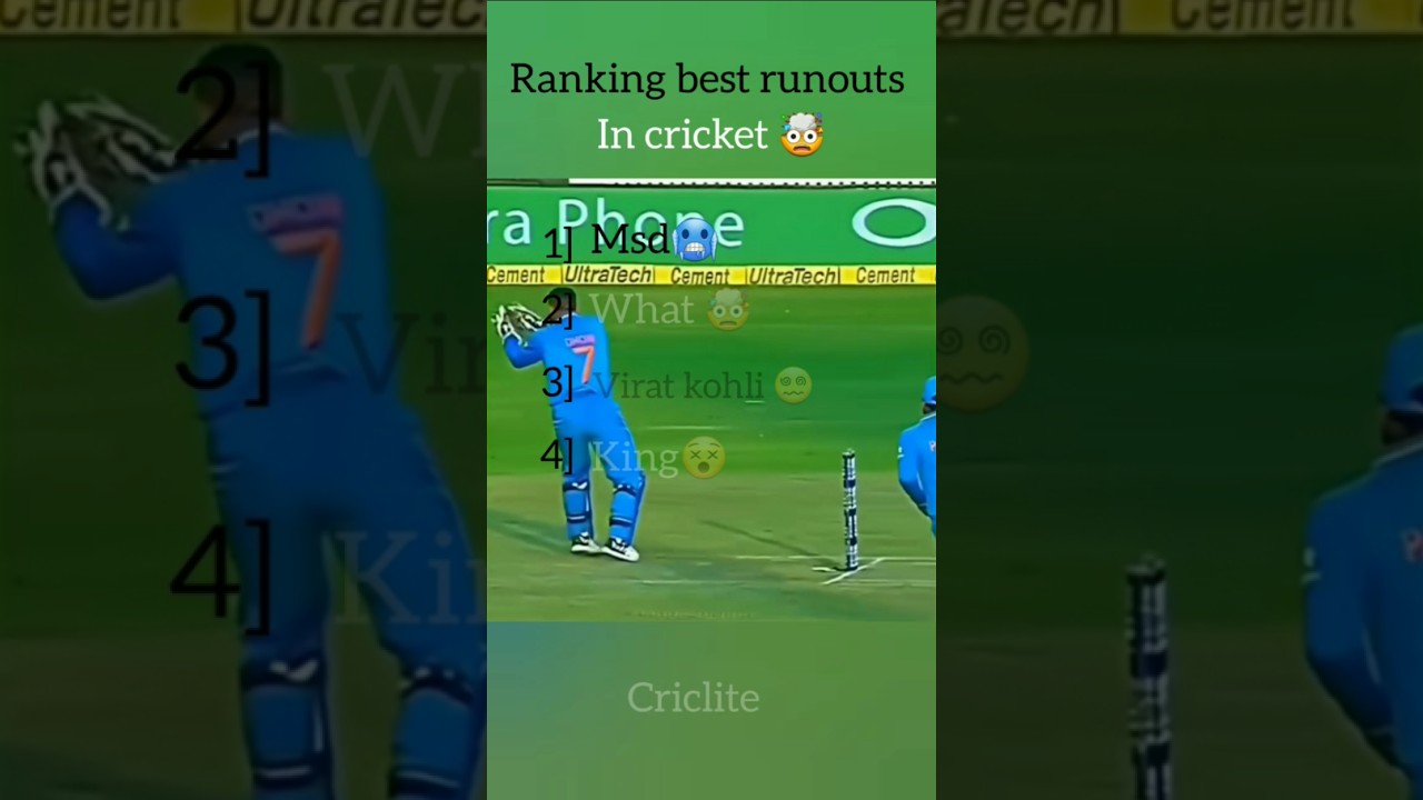 Ranking best runouts in cricket 🥶 #cricketshorts #criclite #msdhoni #rohitsharma #viratkohli #usa