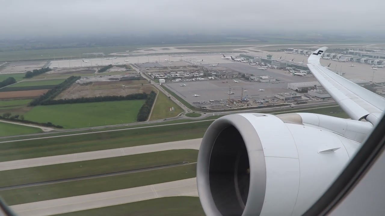Finnair Airbus A350-900 Take-Off at Munich Airport