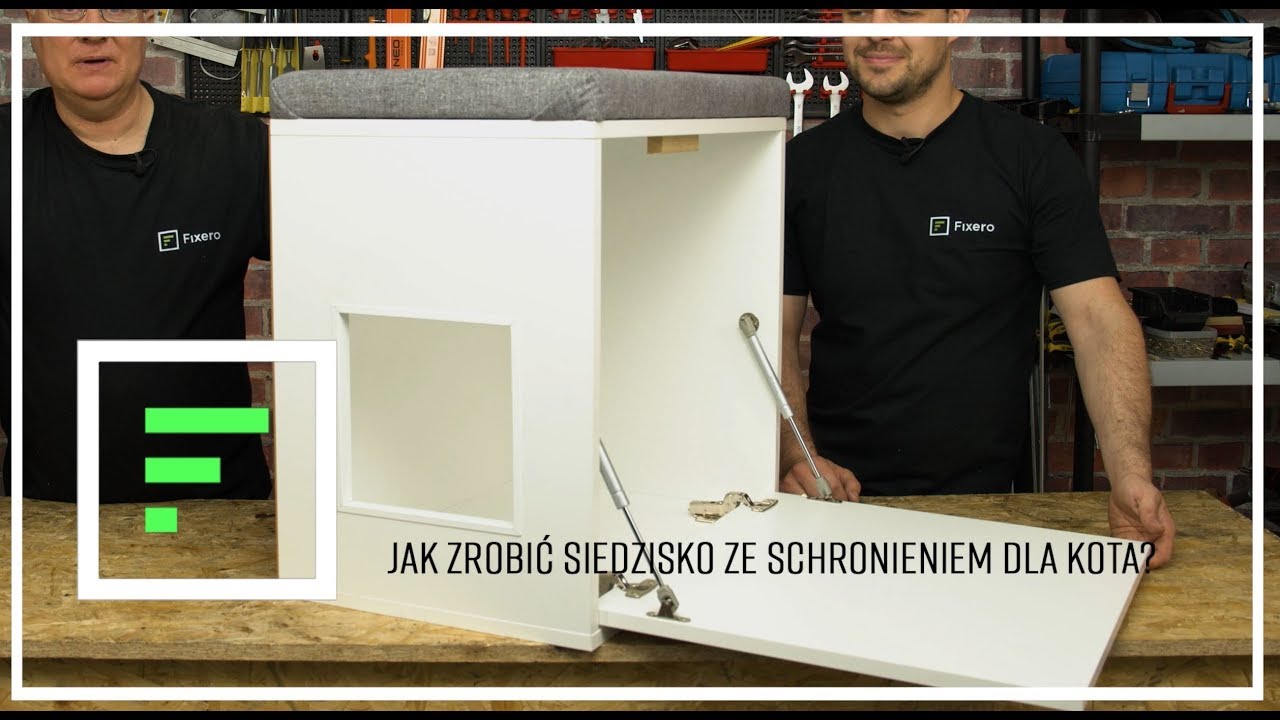 Samodzielnie przygotowane siedzisko z legowiskiem dla kota