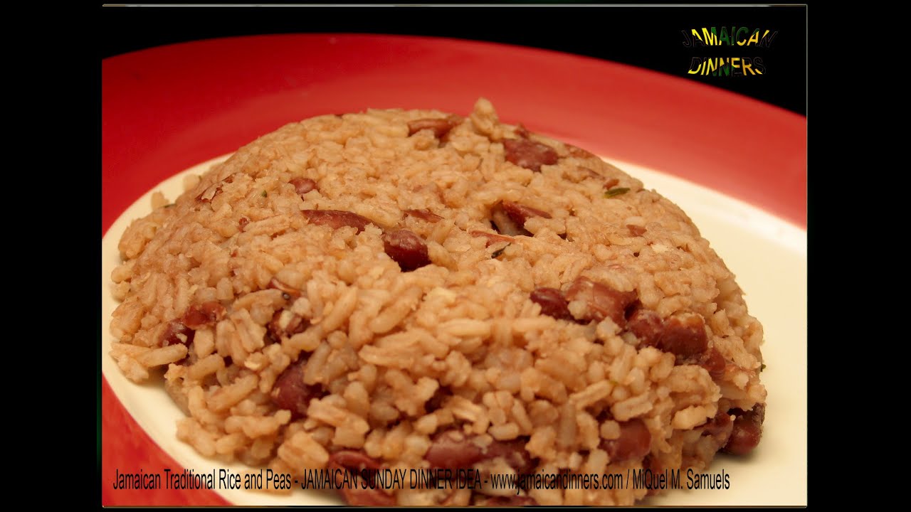 RICE AND PEAS Jamaican Authentic Sunday Dinner Accompaniment