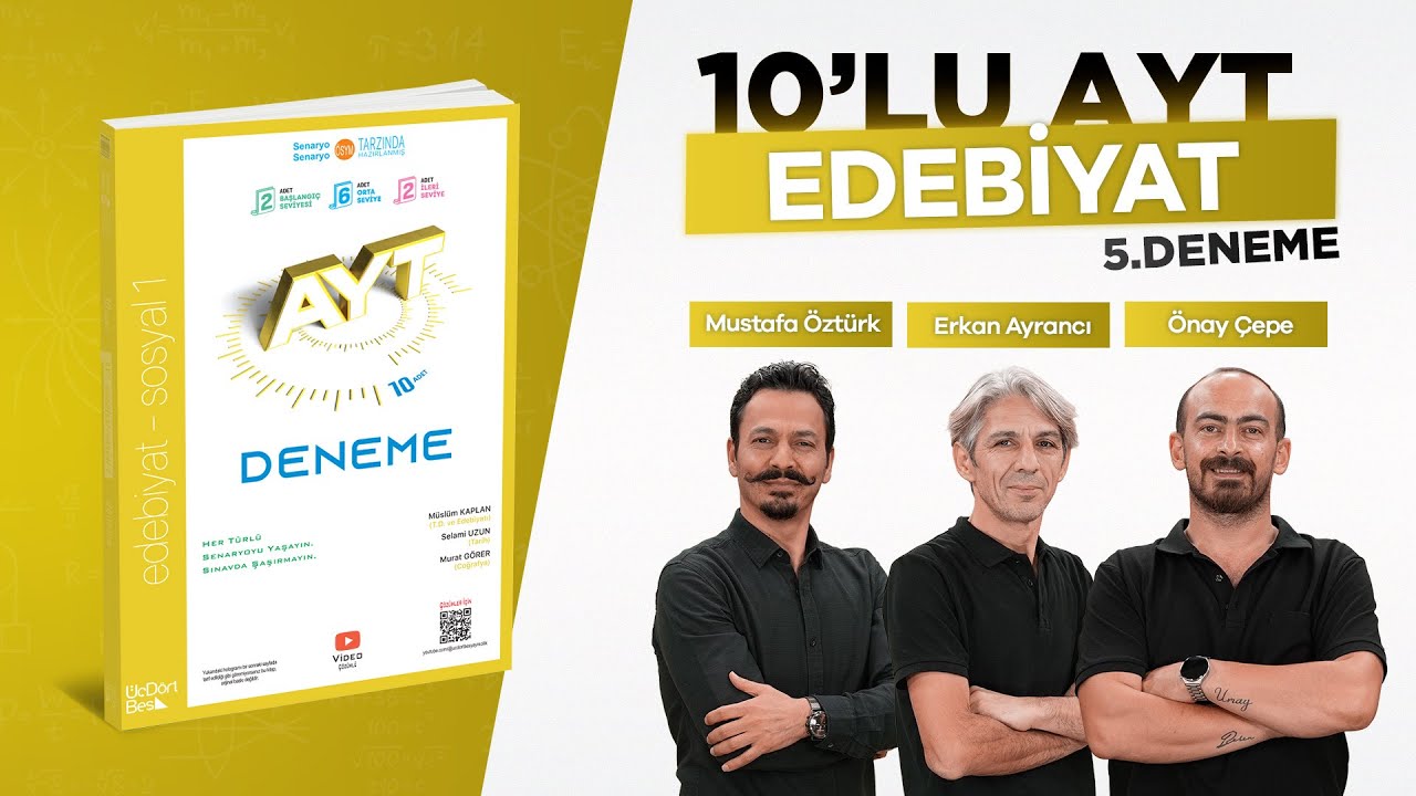 ÜÇDÖRTBEŞ YAYINLARI 10'LU AYT SOSYAL BİLİMLER-1 DENEMESİ 2026 DENEME-5
