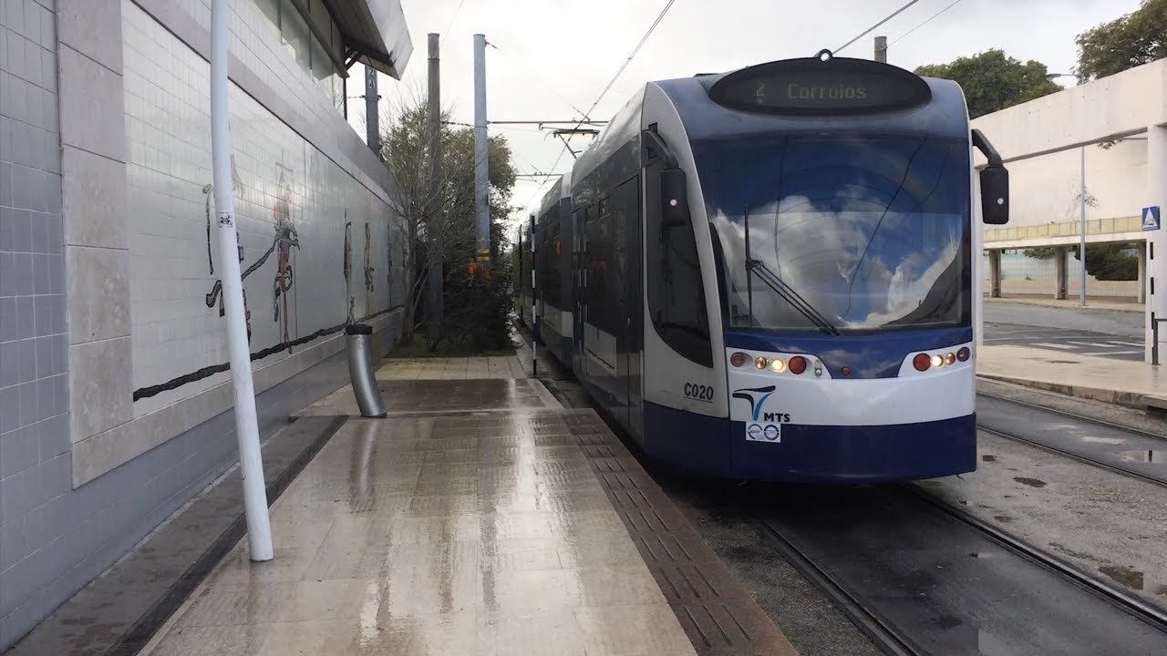 MTS - Metro Sul do Tejo - Linha / Line 2  Pragal - Corroios - Tram - Siemens Combino  [1440p]