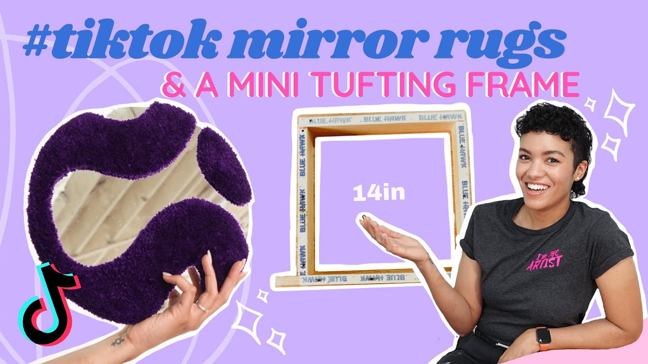 How I Made a RUG MIRROR & Why You Need a Mini TUFTING FRAME! | Sam Made That