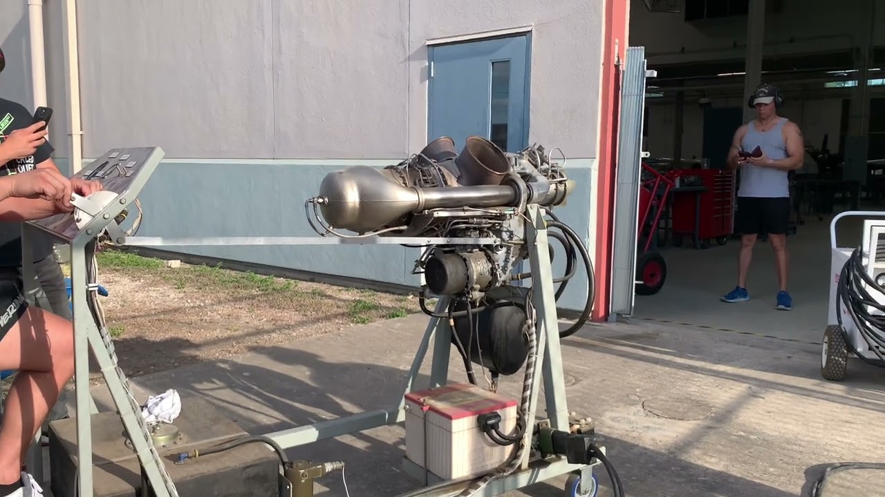 Allison 250 turbine engine startup