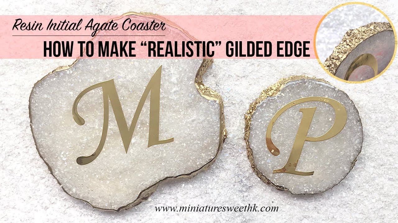 Resin initial agate coaster tutorial: How to make 