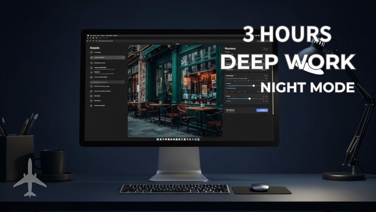 3 Hour Deep Work Music – Night Lo-fi for Focus & Productivity