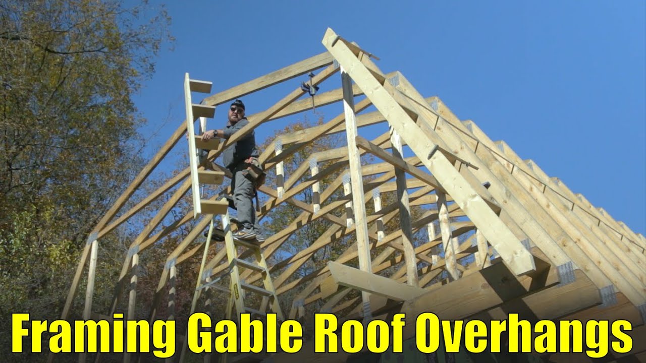 Garage Build #30 - Framing Gable Roof Overhang