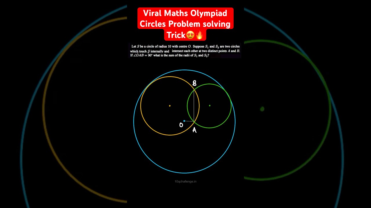 Viral Maths Olympiad Question for JEE Aspirants🔥IOQM 2025 Circles | JEE Maths Problem #shorts