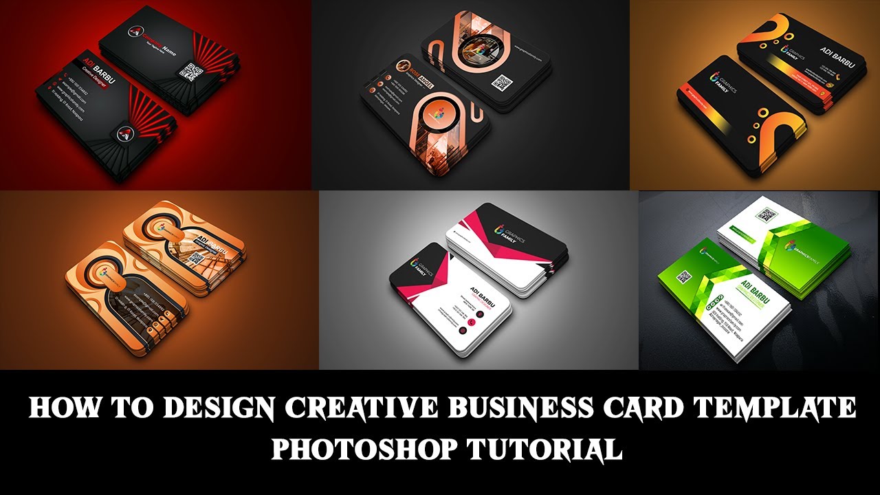 32+ Creative Business Card Template in PSD Photoshop Tutorial