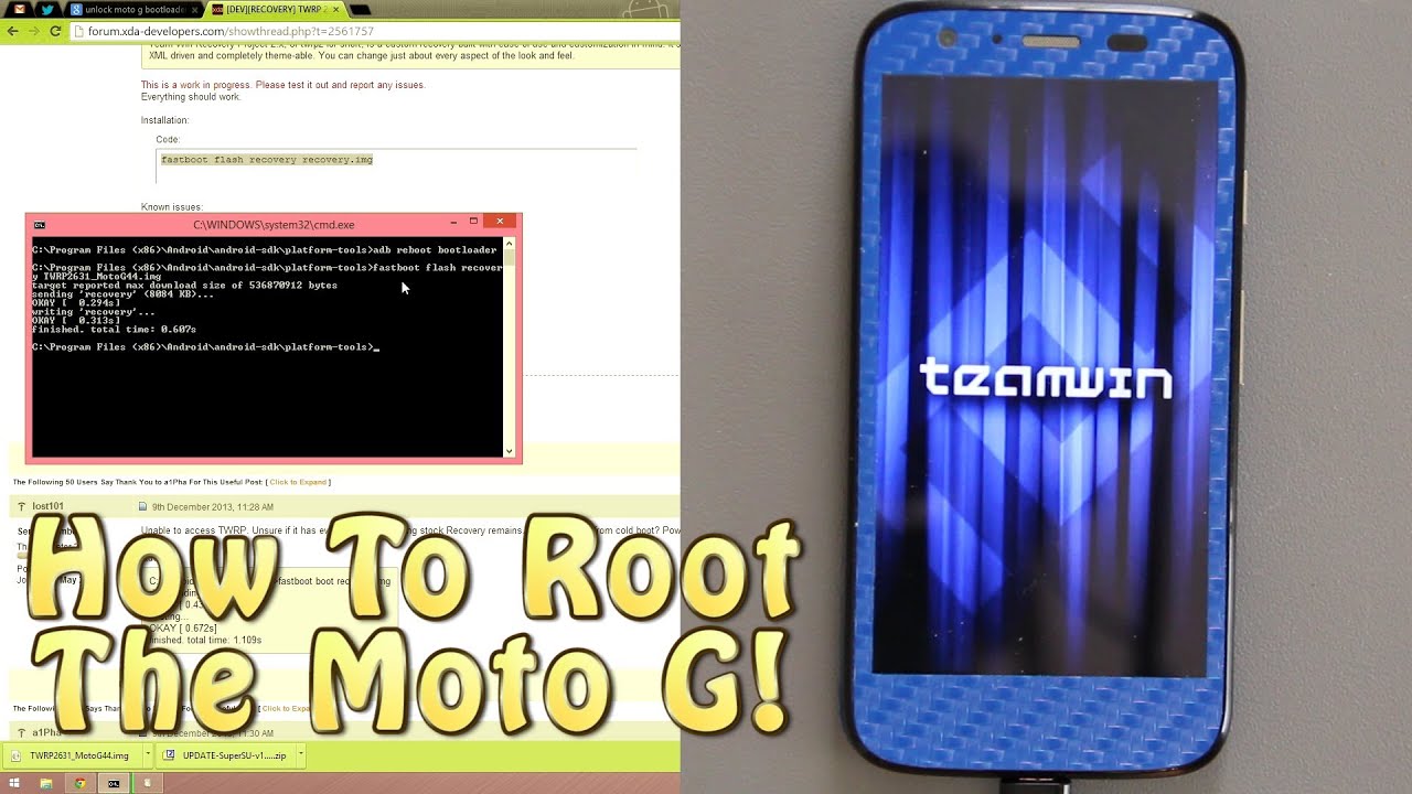 How To Install Custom Recovery and Root the Motorola G! (Moto G)