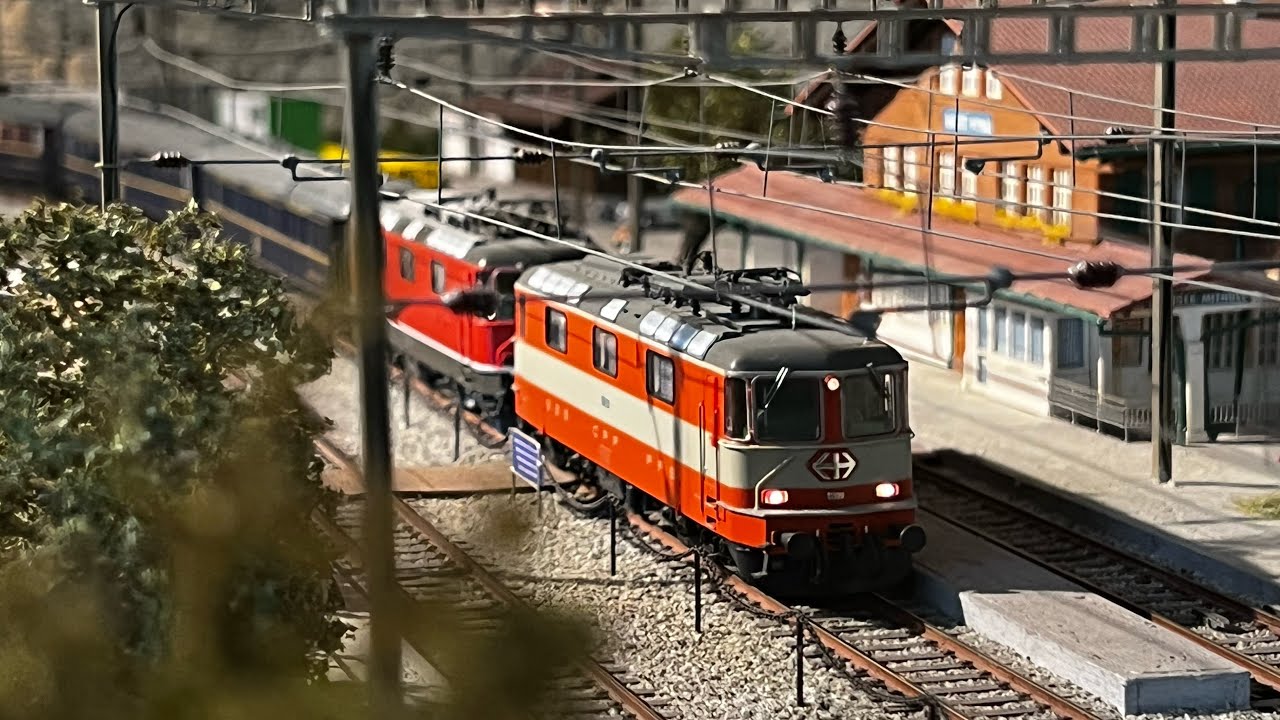 BLS Treffen im Februar 22 - Trainspotting in 1 zu 87 am Lötschberg