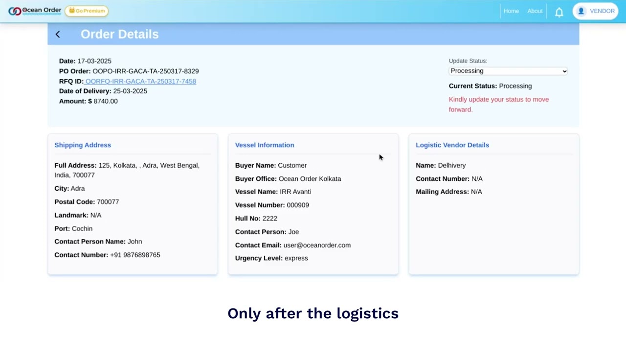 How to Process a Purchase Order on Ocean Order | Seller Tutorial