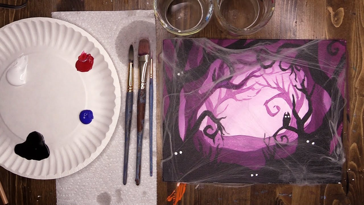 Spooky Forest Painting - Virtual McArt