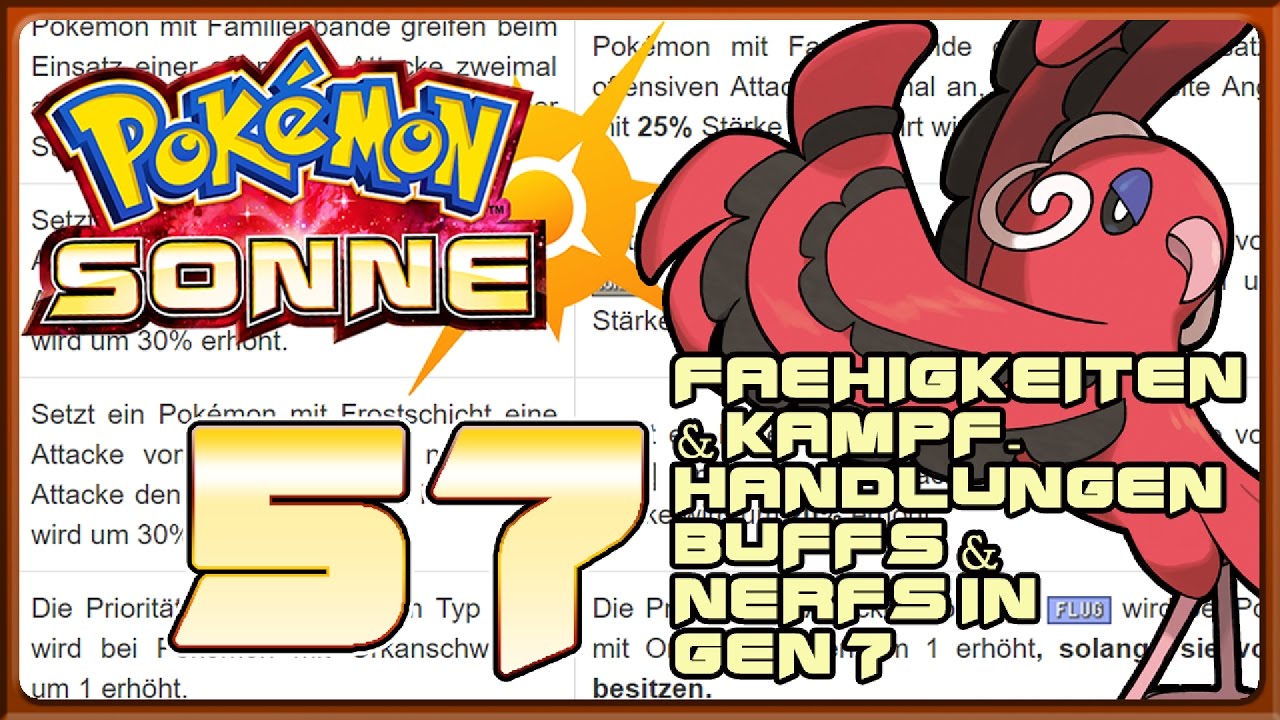POK&Eacute;MON SONNE Part 57: &Uuml;ber Buffs & Nerfs der F&auml;higkeiten & Kampfhandlungen in Generation 7