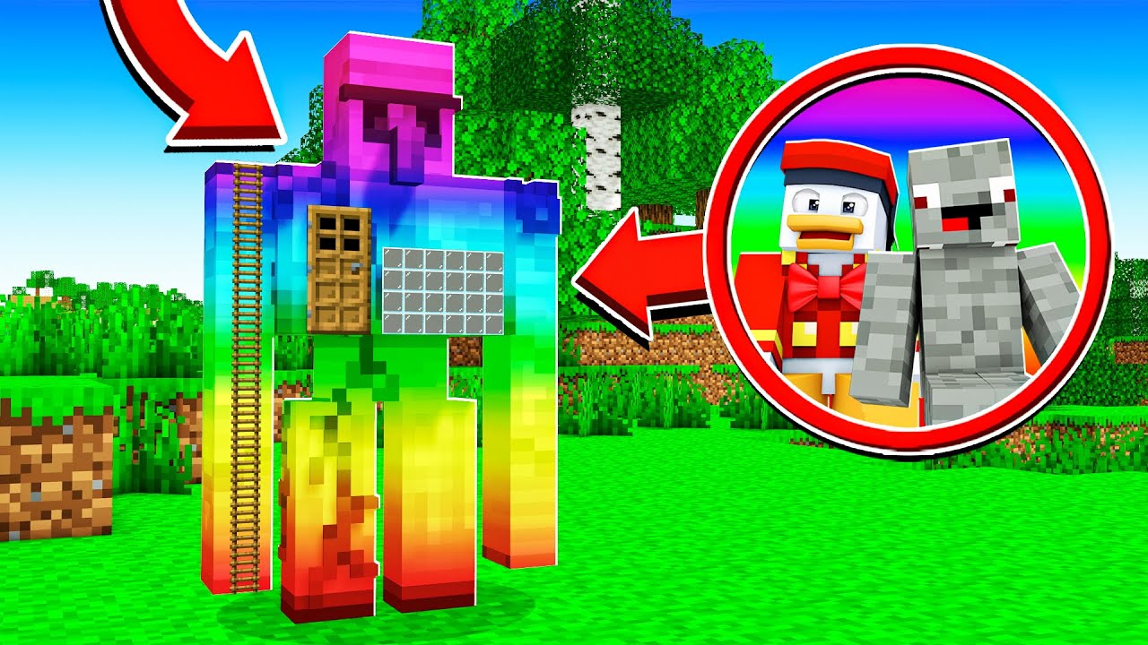 24 STUNDEN in RAINBOW GOLEM LEBEN in Minecraft !