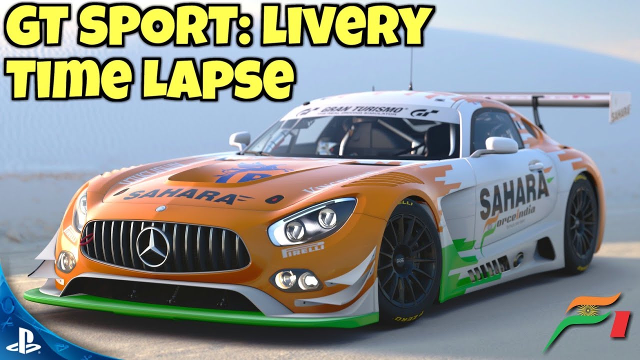 GT SPORT: F1 2013 Force India Speed Art - VJM06 Inspired Livery Time Lapse