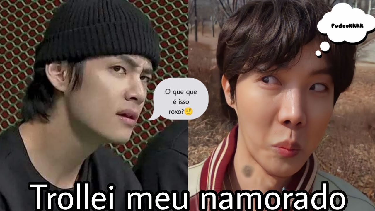 TROLLAGEM VHOPE - Trollei o Taehyung com um chupão no meu pescoço😱🫣🤣 *deu ruim*