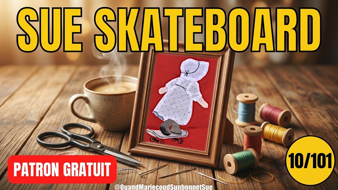 🟢 Comment coudre une Sunbonnet Sue Skateboard ? 🛹 🧵 English/French Sewing Tutorial (10/101)